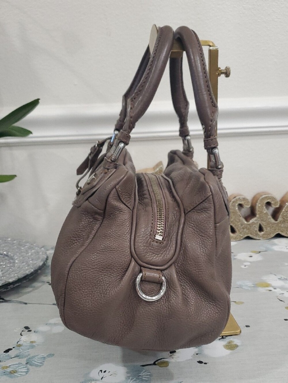 Marc by Marc Jacobs Classic Q Baby Groovee Taupe Leather Satchel Bag - Picture 6 of 16